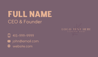 Elegant Leaf Wordmark Business Card