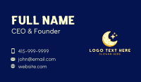 Smiling Moon Cartoon Business Card Design