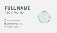 Green Feminine Signature Business Card