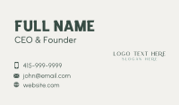 Elegant Nature Wordmark Business Card Design