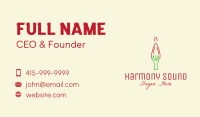Red Chili Pepper Fork  Business Card
