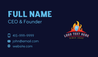  Fire Ice Heating Cooling Business Card Design