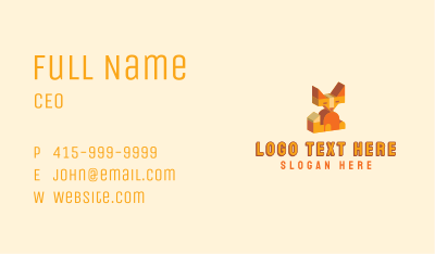 3d Geometric Fox Business Card Image Preview