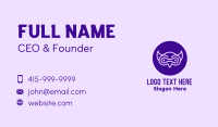 Modern Purple Owl Business Card