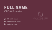 Elegant Floral Spa Letter Business Card Design