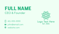 Feather Arrow Snowflake Business Card Design