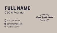 Elegant Retro Script Brand  Business Card