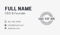 Rustic Circle Company Business Card