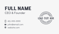 Rustic Circle Company Business Card Design