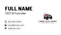 Monster Truck Flame Business Card Design