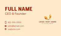 Orange Fox Face  Business Card Design