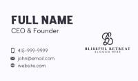 Beauty Styling Boutique Letter B Business Card Design