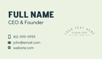 Company Business Wordmark Business Card