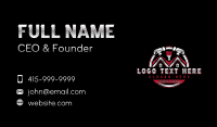 Hammer Paintbrush Roofing Business Card Design