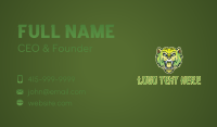 Green Sabertooth Tiger Business Card Design