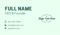 Boutique Shop Wordmark Business Card