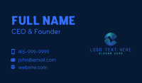 Round Corporate Waves  Business Card Design