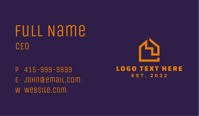 House Real Estate Mortgage Business Card