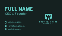 Blue Turret Badge Business Card