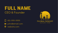 Yellow Mosque Sunset Business Card