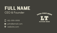 Sports Player Lettermark Business Card