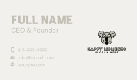 Grey Happy Koala Business Card Image Preview