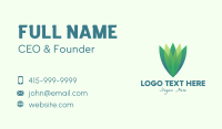 Green Gradient Eco Leaves Business Card