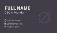 Circle Slash Hotel Business Card