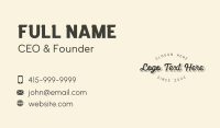 Retro Vintage Cursive  Business Card