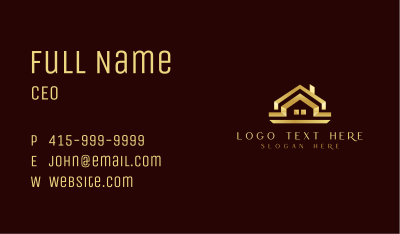 Roof Luxury Builder Business Card