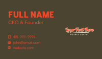 Vintage Varsity Wordmark Business Card Design