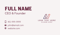 Software Programmer Letter U Business Card