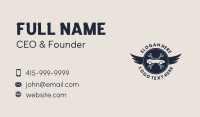 Blue Wrench Car Wings Business Card