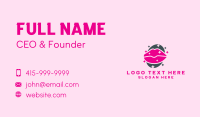 Sparkling Pink Lips Business Card Design