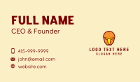 Orange Helmet Letter T Business Card Design