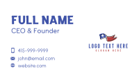 Wavy American Flag Business Card