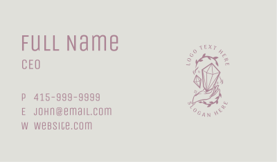 Crystals Jewelry Hand Business Card