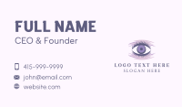 Purple Eyelash Extension Business Card