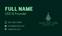 Decorative Christmas Tree  Business Card Design