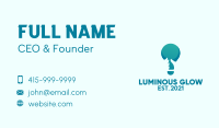 Blue Hand Light Bulb  Business Card Image Preview