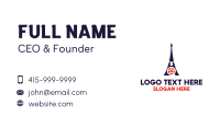 Eiffel Tower Paris Reel Business Card Design