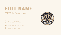Plumbing Wrench Plunger Emblem  Business Card
