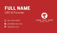 Red Flame Letter T Business Card Design