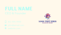 Virtual Game Girl Business Card Design