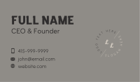 Elegant Simple Lettermark Business Card