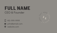 Elegant Simple Lettermark Business Card