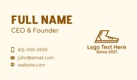 Brown Sneaker Outline Business Card