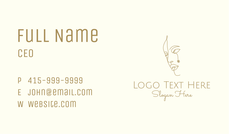 Beauty Business Card example 4