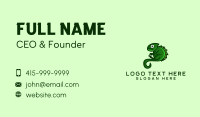 Green Iguana Mascot Business Card Design