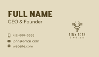 Minimalist Stag Deer Antlers Business Card